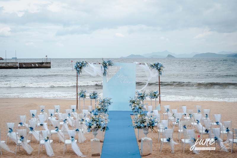 天蓝系沙滩婚礼