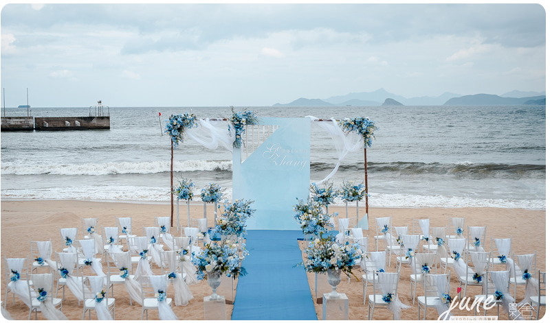 天蓝系沙滩婚礼